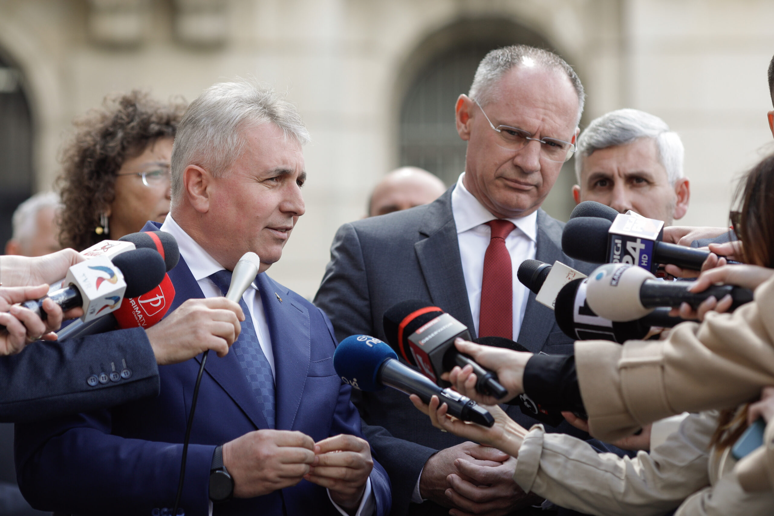 Ministrul de Interne al Austriei, Gerhard Karner, se intalneste cu Lucian Bode, ministrul de Interne, in Bucuresti, 26 aprilie 2022.