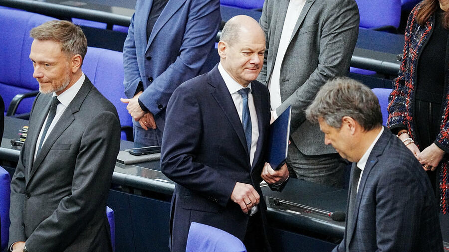 dpa/ Finanzminister Lindner, Kanzler Scholz, Wirtschaftsminister Habeck