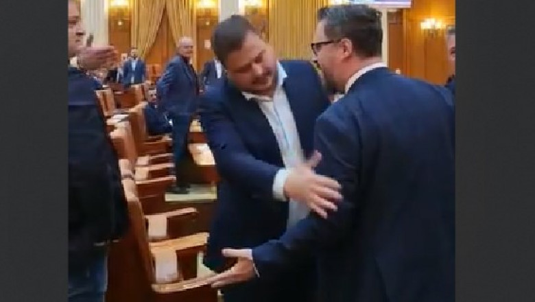 Adrian Solomon și reprezentantul AUR Dan Tănasă