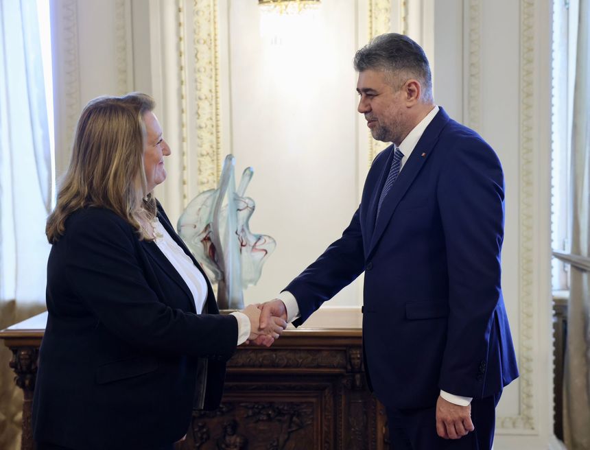 Marcel Ciolacu si ministrul Departamentului de Interne al Guvernului Marii Britanii Sarah Dines/ Facebook