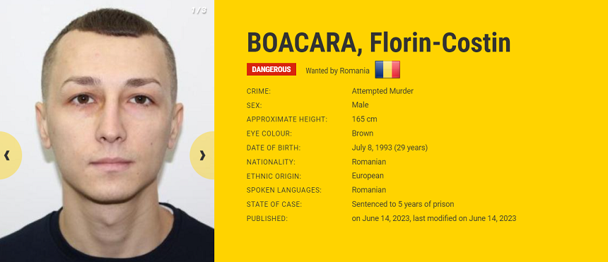Florin-Costin Boacără / eumostwanted.eu
