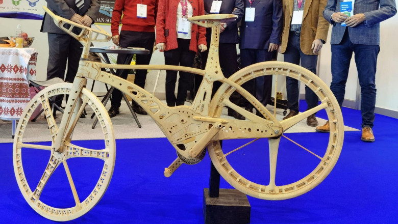 bicicleta lemn