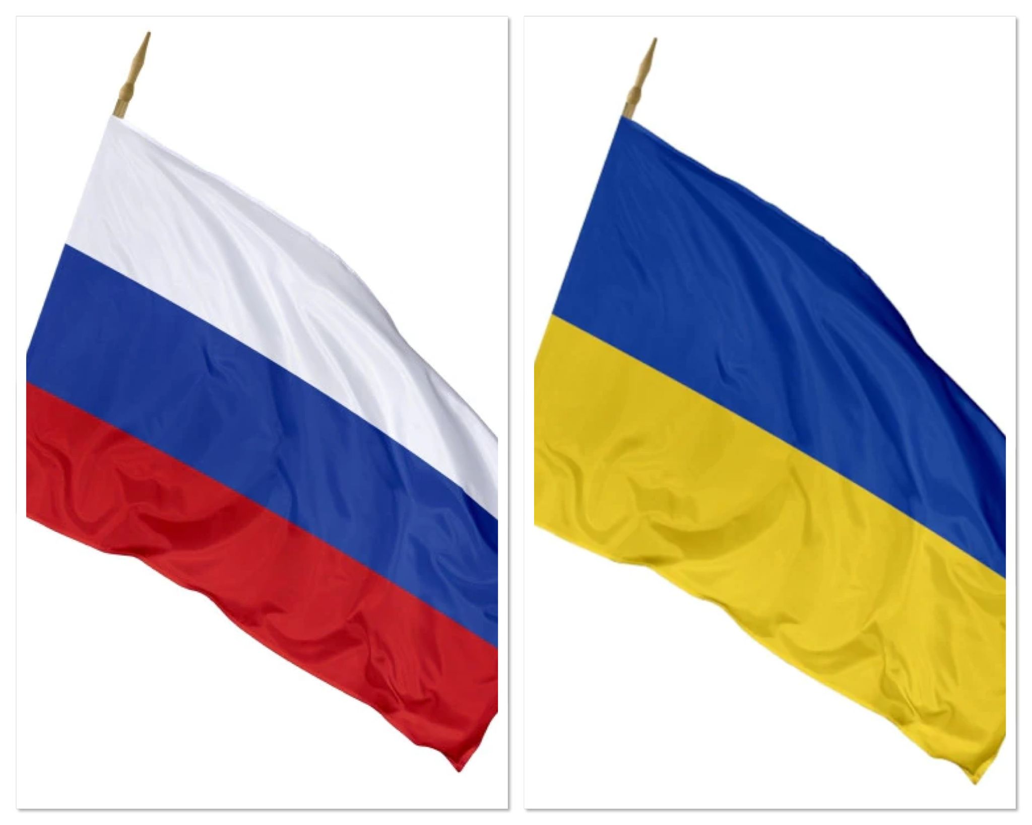 colaj foto/steag Ucraina si Rusia
