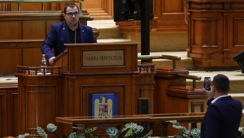 George Simion spune că depuatul AUR Ciprian Titi Stoica ar putea fi sancționat de partid. Foto: INQUAM Photos/Octav Ganea